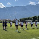 La sélection belge a découvert le stade St-Laurent à Saillon ce lundi